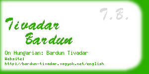 tivadar bardun business card